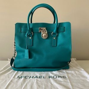 MICHAEL Michael Kors Medium Teal Satchel Handbag